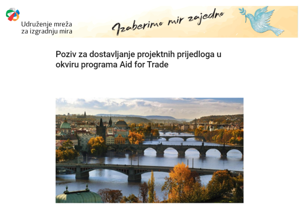 Poziv za dostavljanje projektnih prijedloga u okviru programa Aid for Trade