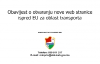 Obavijest o otvaranju nove web stranice ispred EU za oblast transporta