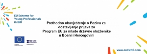 Prethodno obavještenje o Pozivu za dostavljanje prijava za Program EU za mlade državne službenike u Bosni i Hercegovini